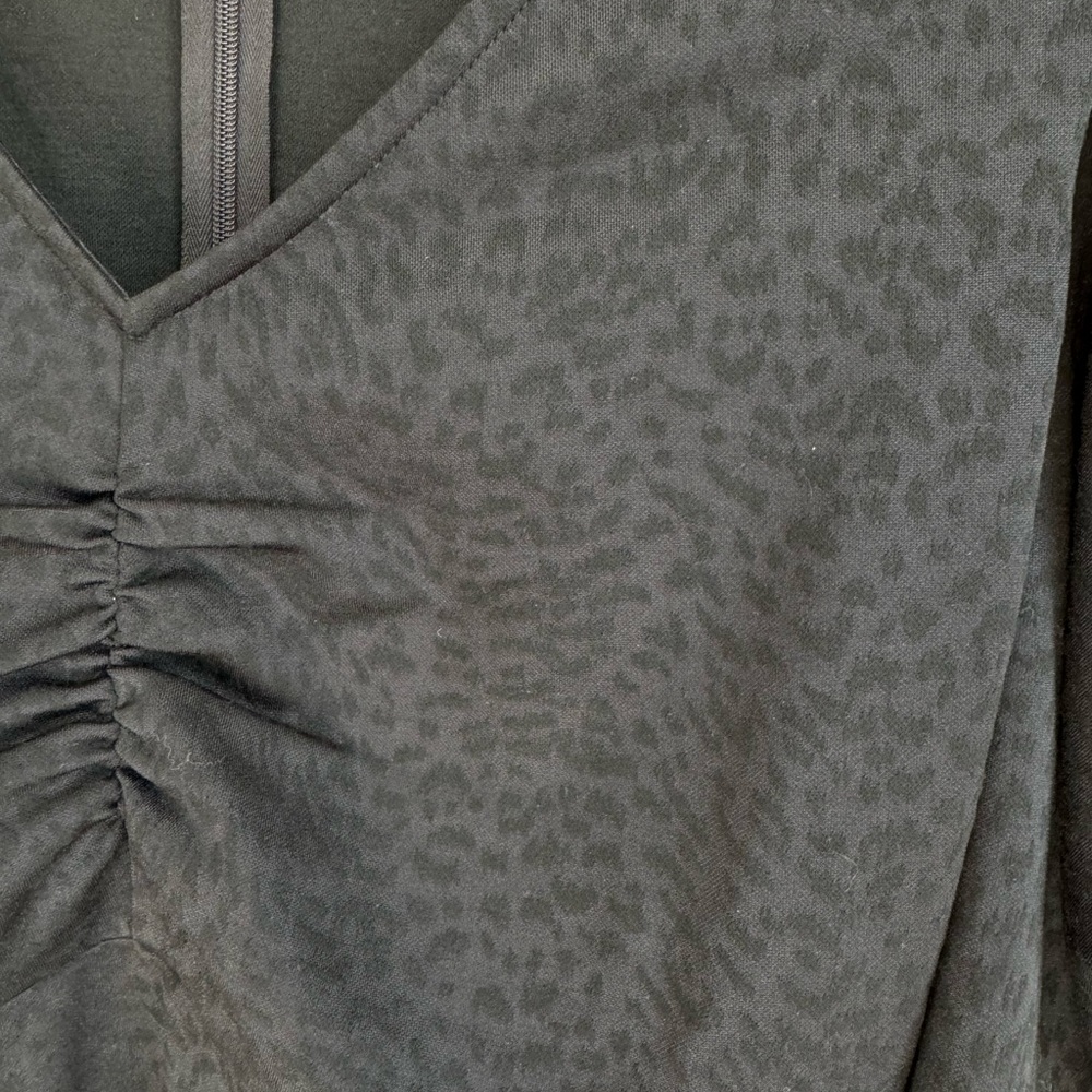 CHELSEA28 /Puff Long Sleeve Jacquard Dress - Picture 7 of 8